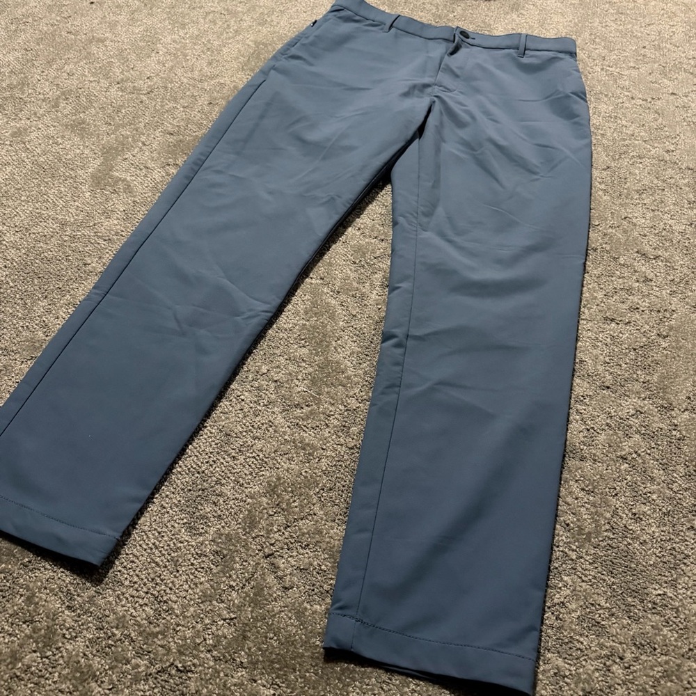 Banana Republic men’s golf casual pants in blue silky strong material size 34x32 - Picture 3 of 7